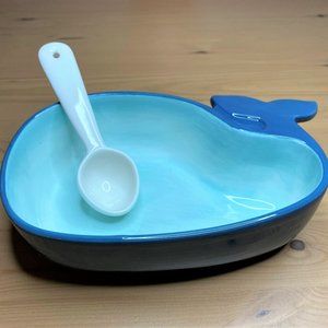 Whale Bowl and Spoon (Ceramic) Kate Aspen- New in Box!